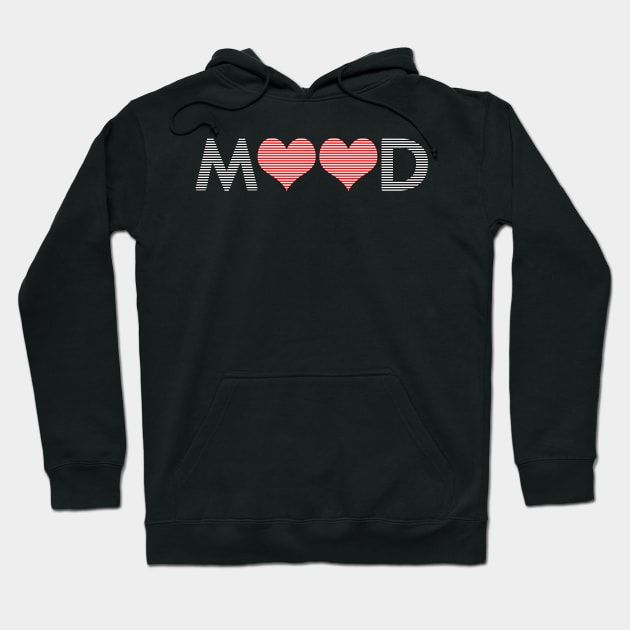 Mood - heart - love - black and red. Hoodie by kerens